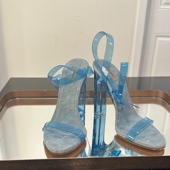 Yeezy Shoes - Yeezy Blue Transparent Heels